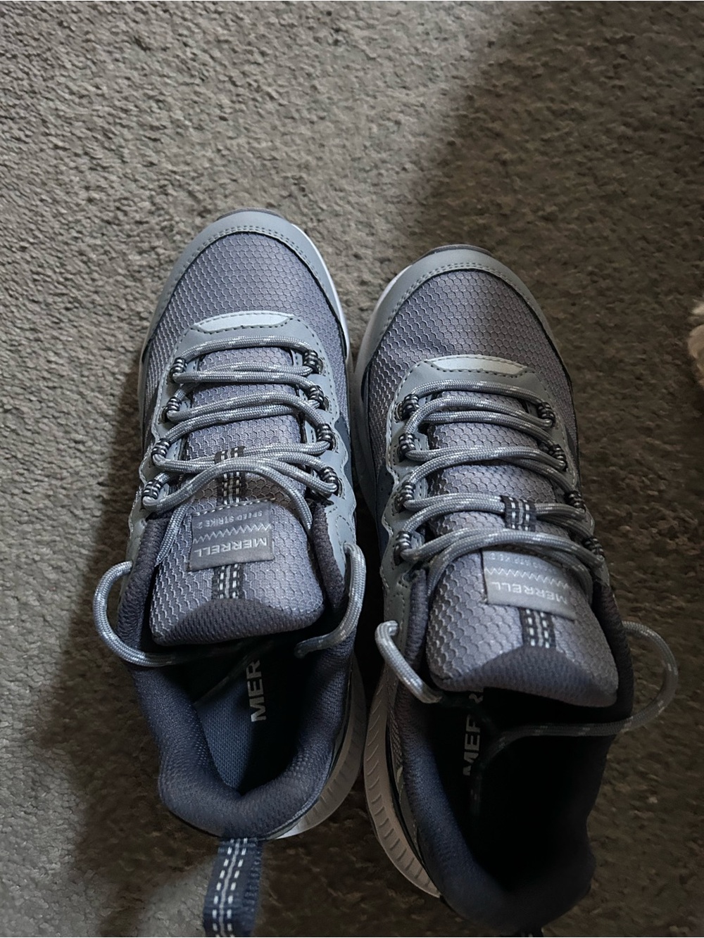 Merrell Women's Speed Strike 2 - Waterproof Gray/Lilac Athletic Trail Sneakers